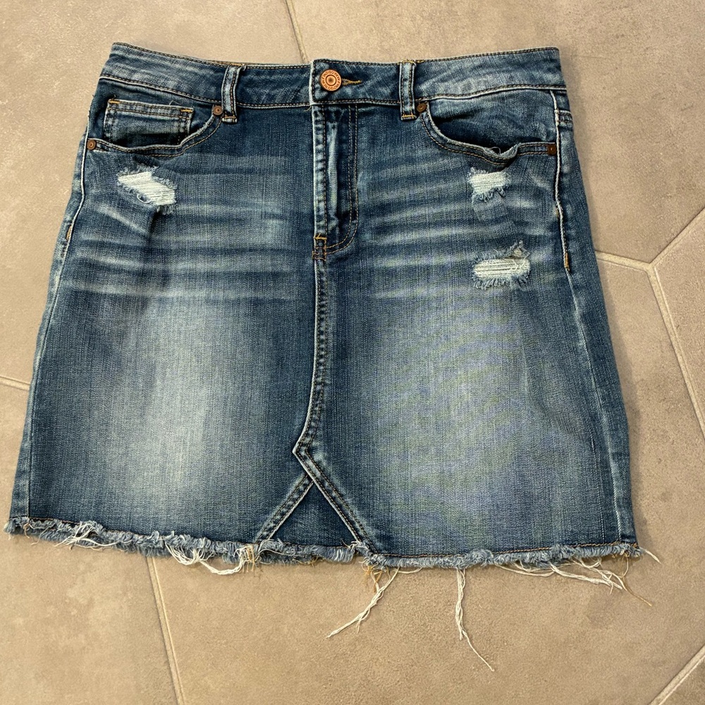 Women’s Denim Distressed Skirt